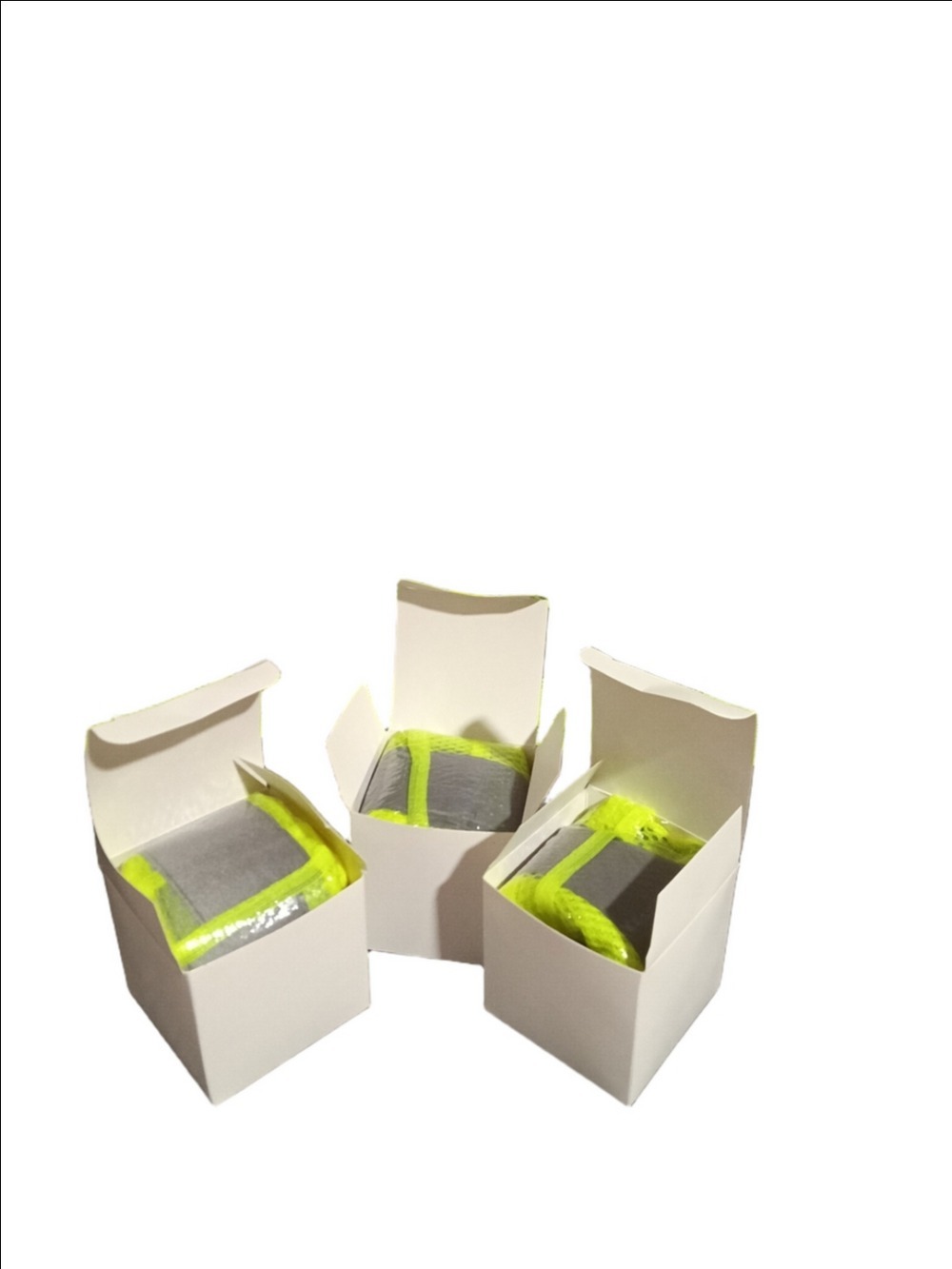 3 High-Visibility Mesh Safety Vest with Reflective Stripes - Lime